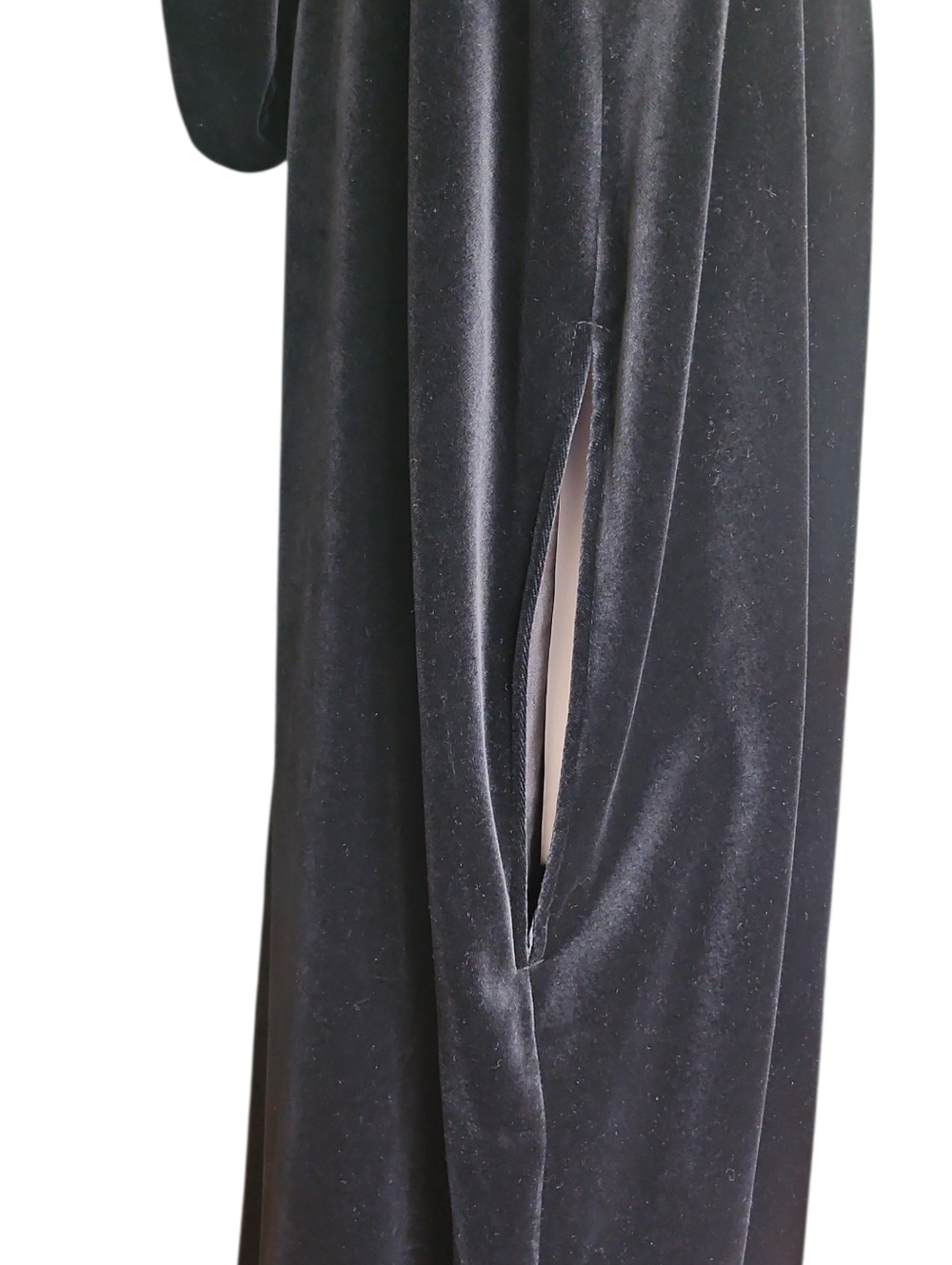 Vintage JS Collections Black Velvet Hooded Opera Cloak Cape - Picture 5 of 12